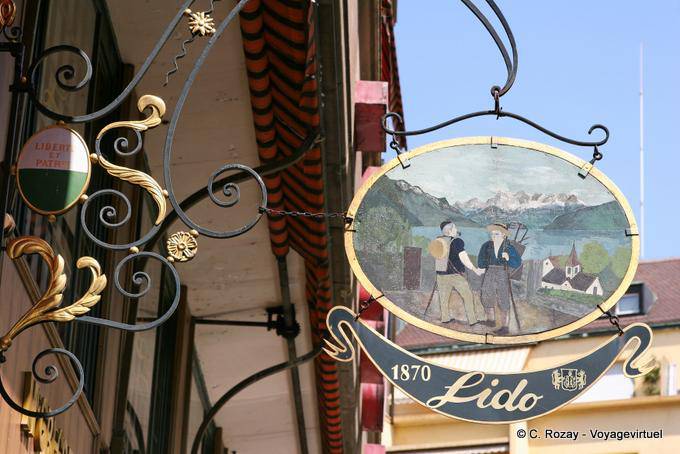 Libertà e Patria, vecchio segno, Vevey - La Svizzera
