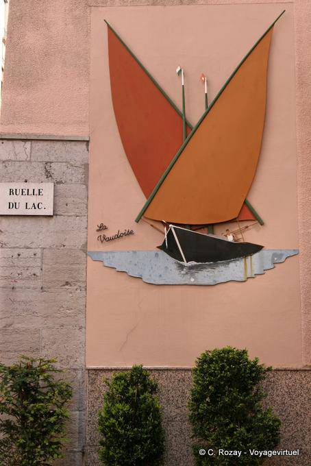 Vaudoise, affresco, Ruelle du Lac, Vevey - La Svizzera