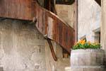 Scala in legno, Castello di Chillon, Montreux, La Svizzera.