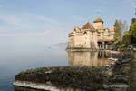 Veduta del Castello di Chillon sito, La Svizzera.