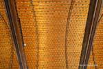 Dettaglio del soffitto, grande salone del castello di Chillon, Montreux, La Svizzera.