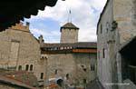 Castello di Chillon, panoramica, interno, La Svizzera.
