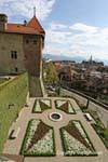Il Giardino del Castello del Vescovado, Losanna, La Svizzera.