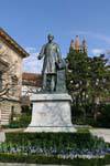 Ruchonnet Louis, soprannominato il Grand Louis, statua in bronzo di Alfred Lanz, luogo Madeleine, Losanna, La Svizzera.
