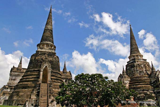Ayutthaya, Wat Phra Sri Samphet, fondata nel XV secolo dal re Borom Trai Lokanat - La Tailandia