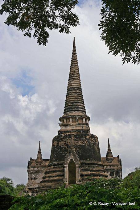 Chedi campana rovesciata, il Wat Phra Sri Samphet, Ayutthaya - La Tailandia