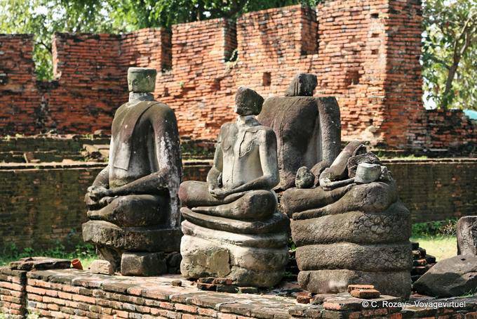 Senza testa Buddha, Wat Phra Sri Samphet, Ayutthaya - La Tailandia
