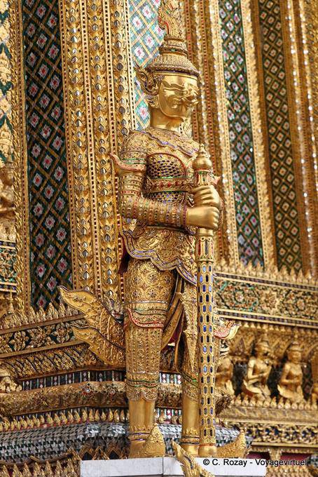 Mankorakarn Ramakien Gigante, Wat Phra Kaew, Bangkok - La Tailandia