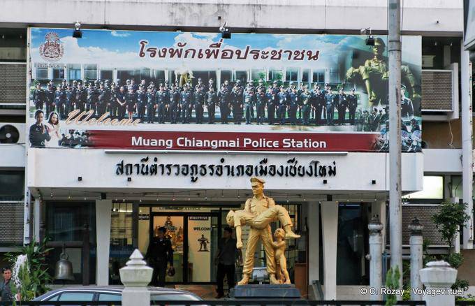 Stazione di polizia, Chiang Mai - La Tailandia