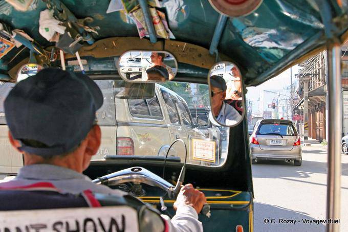 Conducente di risciò, Chiang Mai - La Tailandia