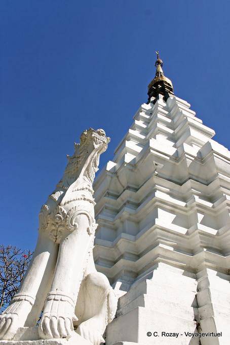 Guardia Bianca Wat Suan Dok, Chiang Mai Tempio - La Tailandia