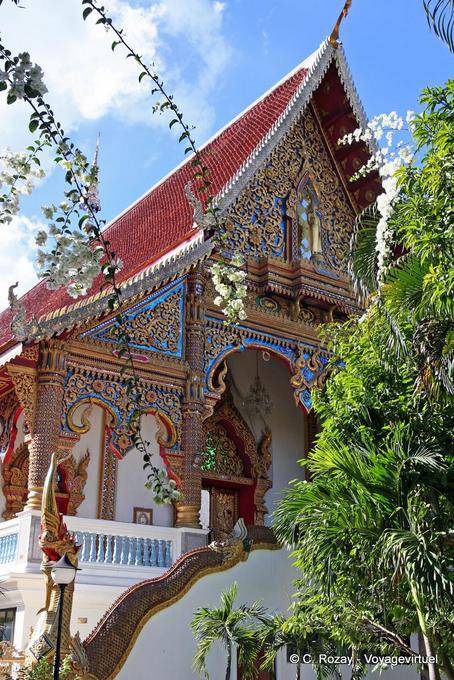 Magnificenza di arte tailandese, Tempio di Chiang Mai - La Tailandia