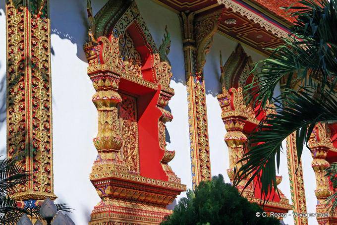 Finestre Wat Pan On, Chiang Mai Tempio - La Tailandia
