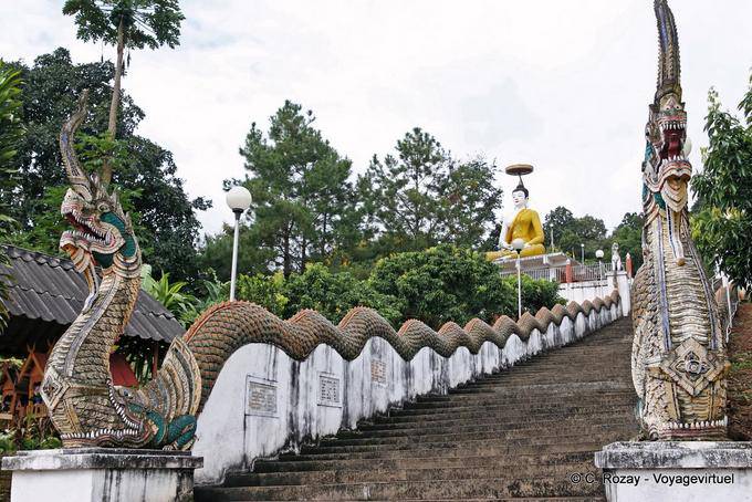 Ripples su una scala Naga, Chiang Mai - La Tailandia