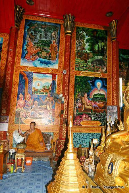 Murales interni, il Wat Doi Suthep, Chiang Mai - La Tailandia