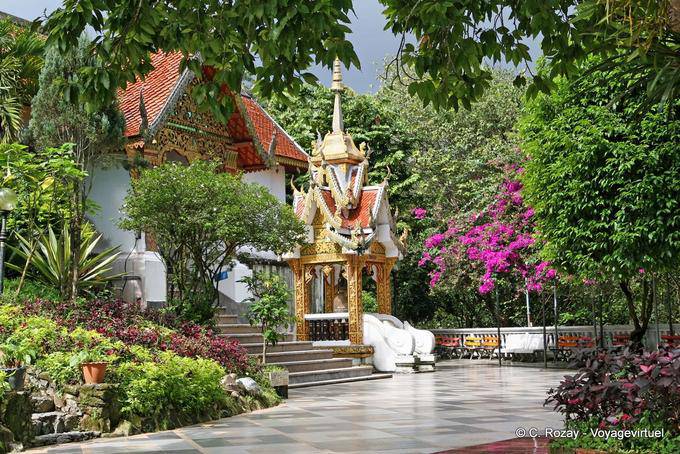 Un Tempio di vegetazione, Wat Doi Suthep, Chiang Mai - La Tailandia