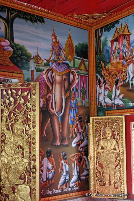 Pittura di vita reale, Wat Phra Singh, Chiang Mai - La Tailandia