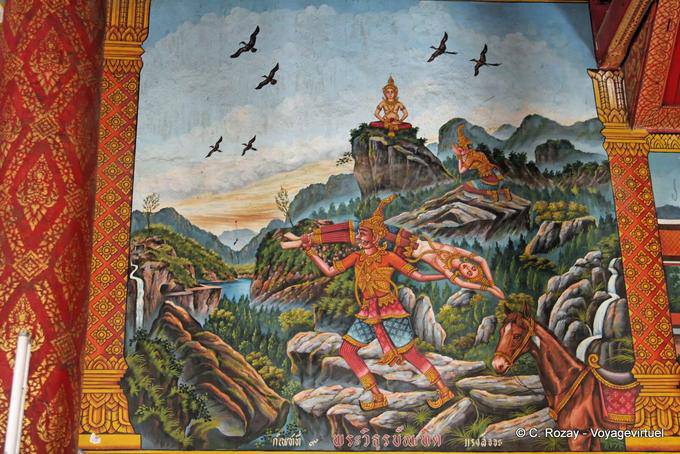 Murales jataka, Wat Phra Singh, Chiang Mai - La Tailandia