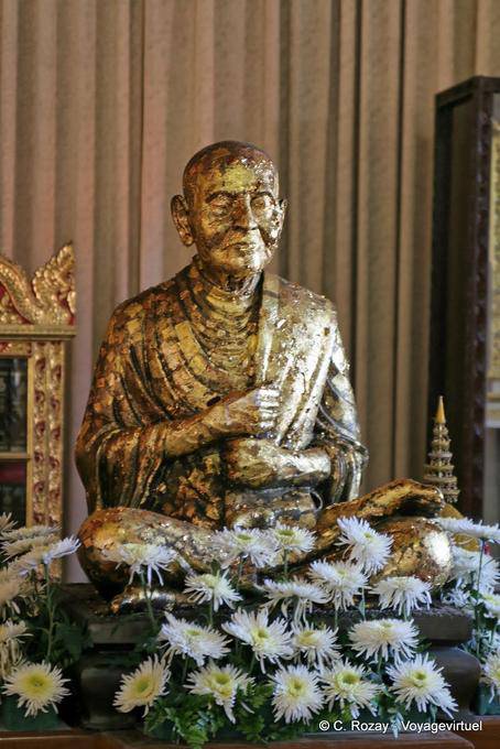 Monk Rappresentazione, Wat Phra Singh, Chiang Mai - La Tailandia