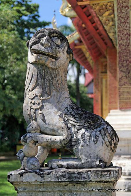 Mostro di protezione, il Wat Phra Singh, Chiang Mai - La Tailandia