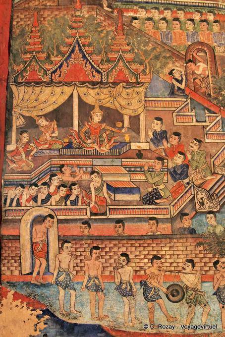 Murales in Viharn Lai Kham, Wat Phra Singh, Chiang Mai - La Tailandia