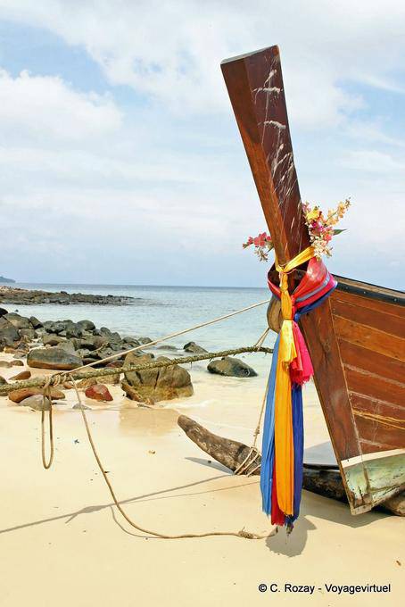 Tradizionale naso barca, Koh Phi Phi - La Tailandia