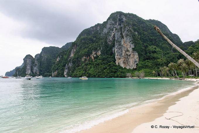 Montagne della fascia sinistra della farfalla, Koh Phi Phi - La Tailandia