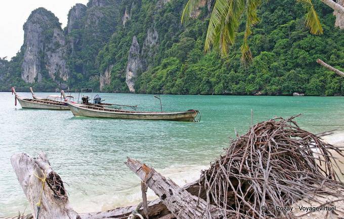 Lato destro di Railay, Koh Phi Phi - La Tailandia