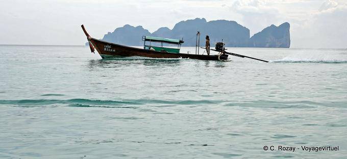Tradizionale Long Tail, Koh Phi Phi - La Tailandia