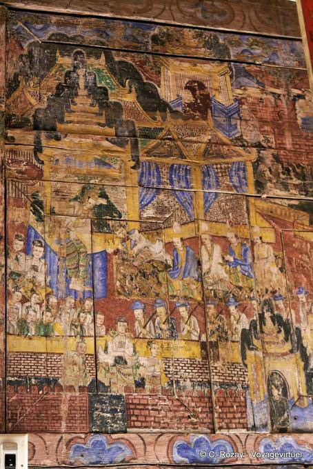 rappresentazione di un antico racconto Gataka, Wat Phra That Lampang Luang - La Tailandia