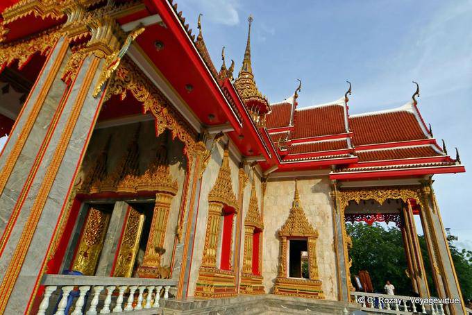 Vista laterale Wat Chalong, Phuket - La Tailandia
