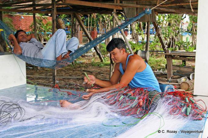 Riposo e di lavoro dei pescatori, Phuket - La Tailandia