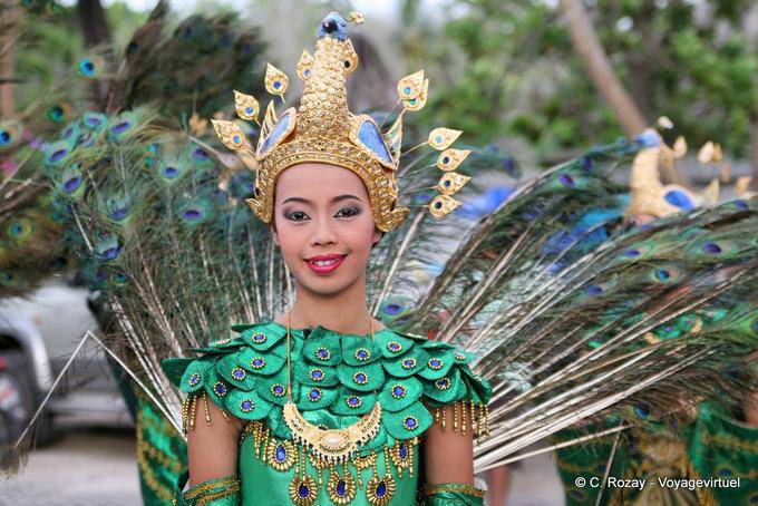 Piume di pavone, Festival Patong, Phuket - La Tailandia