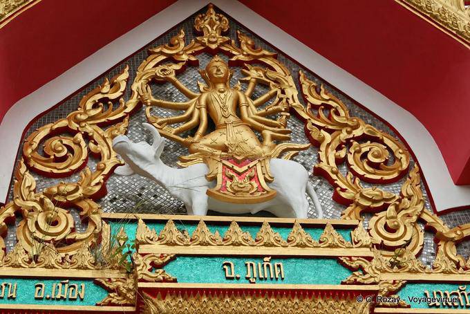 Dio indù con dieci braccia, Patong, Phuket Tempio - La Tailandia