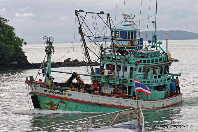 Pesca indietro barca, Phuket Town Gypsy - La Tailandia