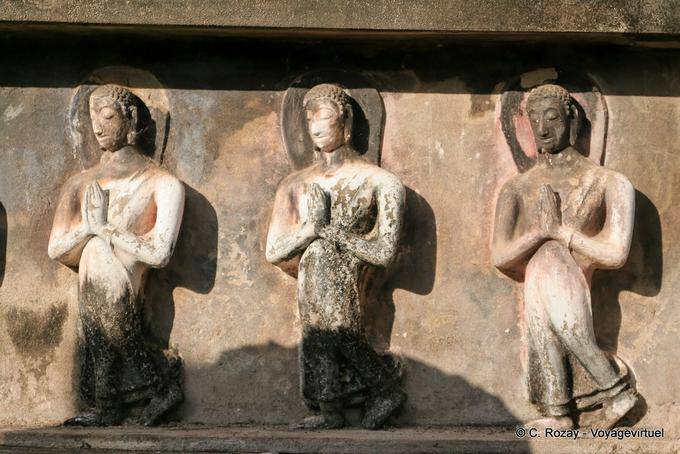 Preghiera Il rilievo, Sukhothai, Wat Mahathat - La Tailandia