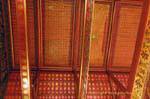 Soffitto decorato, Wat Choeng Phanan, Ayutthaya, La Tailandia.