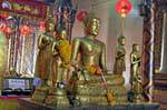 Raccolta di Buddha, Wat Choeng Phanan, Ayutthaya, La Tailandia.