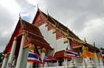 Il bot o ubosot, sala per le ordinazioni di Wat Phra Na Uomini, La Tailandia.