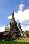 Chedi e mandapa re Borom Trailokanat, Wat Phra Sri Samphet, Ayutthaya, La Tailandia.