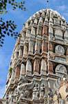 Particolare del prang principale, Wat Raj Burana, Ayutthaya, La Tailandia.