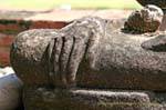 Pietra principale, Wat Raj Burana, Ayutthaya, La Tailandia.