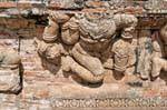 Resto del fregio, Wat Raj Burana, Ayutthaya, La Tailandia.