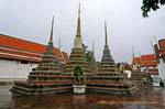 Stile Ratanakosin chedi, Wat Pho, Bangkok, La Tailandia.