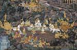 Set di murales, Wat Pho, Bangkok, La Tailandia.