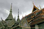 Esterno ricca decorazione, Wat Pho, Bangkok, La Tailandia.
