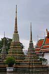 The Chedi Phra Rabieng Rai dietro, Wat Pho (Wat Phra Chettuphon), Bangkok, La Tailandia.