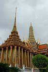 Phra Mondop e bellfry, Wat Phra Kaew, Bangkok, La Tailandia.