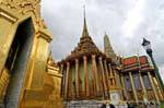 Bellezza Phra Mondop, la libreria, Wat Phra Kaew, Bangkok, La Tailandia.
