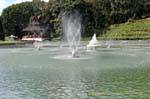 Rotazione getti d'acqua, Phuping Palace, Chiang Mai, La Tailandia.